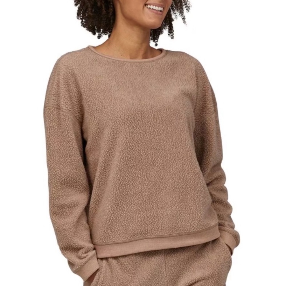 Patagonia Women's Shearling Fleece Crew Sweatshirt Size L NWT Reversible